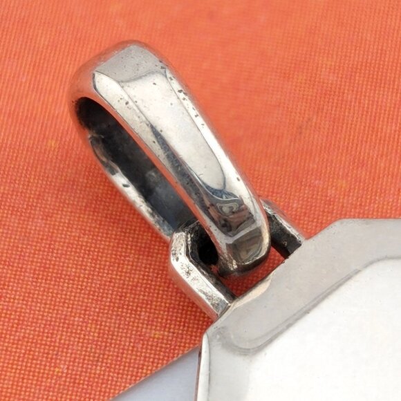 DAVID YURMAN Sterling Silver Small Streamline Pave Black Diamonds Amulet Pendant - Picture 9 of 10